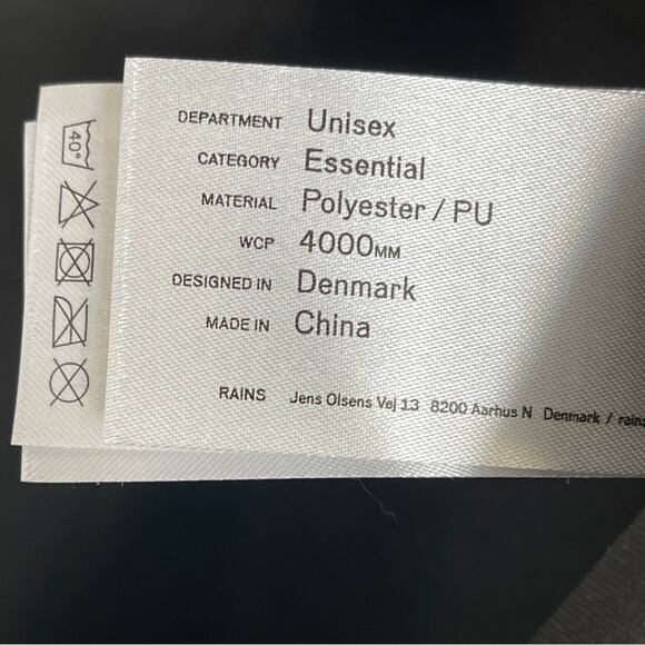 Rains Shirt Unisex Show L/XL Black Button Down - Picture 10 of 14